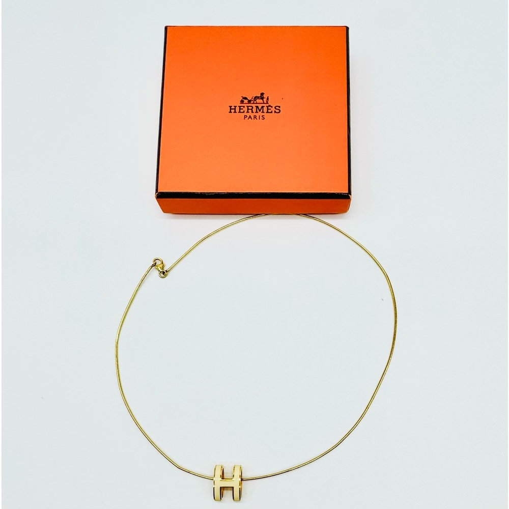 HERMES Pop H Pendant Necklace 16.75” Retail Price $495